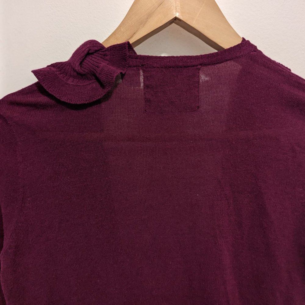 Anthropologie Guinevere Purple Ruffled Cardigan - Picture 6 of 6